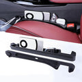 2 Pack Upgrade TPU Universal Dual Car Seat Gap Filler with Hooks, 4 in 1 Black Car Gap Plug Seat Fillers with Hook Odorless for Cars SUV, Console Side Gap Storage Organizer with Charge Cable Hole