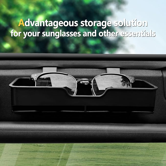 Sunglass Holder For Bronco, Sunglasses Holder Sun Visor Organizer Sun Visor Glasses Box For Ford Bronco Accessories 2021 2022 2023 2024 2025 2 Door 4 Door