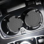 Mandark 2PCS Car Cup Holder Coasters, 2.75 Inch Non-Slip Insert Water Bottle Holder Pads, Dustproof Automotive Interior Accessories Mat, Universal for Vehicles, Trucks, RVs and More(Gray)