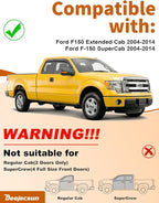 Extra-Thick Window Rain Guards Fit for 2004-2014 Ford F150 Extended Cab/SuperCab Rain Guard Truck Window Deflectors Side Window Visors Vent Shades Tape-on Vent Visors Car Accessories