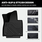 Floor Mats & Backrest Mats & Cargo Mat for Kia Telluride Gas 2027 (Not Fit Hybrid), All Weather TPE Custom Fit Floor Liners with Full Set Car Mats & Trunk Mats Accessories, Black