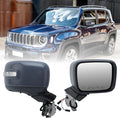 Right Passenger Side Mirror Compatible with Jeep Renegade 2015 2016 2017 2018 2019 2020 2021 2022 2023 Door Mirrors Power Heated with Signal Light Temperature Sensor Prime Paintable (7+2 pins)