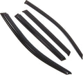 WD2-440 Dark Smoke 4 Pcs Set Window Visor (Outside Mount) Deflector Rain Guard Compatible with 2006-2012 Toyota RAV4