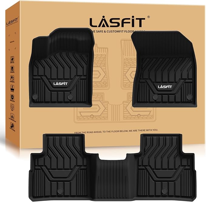 Floor Mats for Nissan Rogue 2021-2026 (Not Fit Rogue Sport), Custom Fit All Weather Protection Durable TPE Floor Liners for Nissan Rogue S/SV/SL/Platinum 2021-2026 1st & 2nd Row Car Mats, Black
