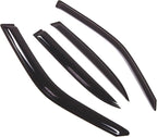 WD2-494 Dark Smoke 4 Pcs Set Window Visor (Outside Mount) Deflector Rain Guard Compatible with 1988-1996 BMW 525i 535i