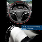 Car Steering Wheel Cover for Chevy Silverado 1500 2500 3500, Tahoe, Equinox,Traverse,Colorado, Automative Accessories for Chevy, Sporty Design, Red