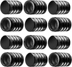 Tire Valve Stem Cap Cover - (12 Pack) Tire Air Caps Metal with Plastic Liner Corrosion Resistant Leak-Proof for Car Truck Motorcycle SUV and Bike Black