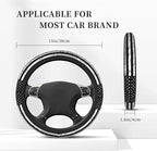 Black White American Flag Elastic Steering Wheel Cover, Non-Slip Breathable Neoprene Steering Wheel Covers, Men Car Accessories, Universal 15 Inch Fit Auto, Suvs, Truck