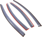 Car Window Rain Guard | Outside Mount Visors Auto Side Window Deflectors | Windows Visor Rain Shields Compatible with 2008-2009 Mazda Mazda6 | 4 Pcs Set, LGWV2-307, Light Tinted