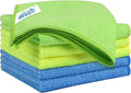 Microfiber Cleaning Cloth 6 Pack, 12.5 x 12.5 Inch Microfiber Towels for Cars, Ultra Absorbent Cleaning Rags, Lint Free Cleaning Towels for Household, Kitchen, Window, and Car, Multicolor