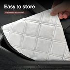 1 PC Car Steering Wheel Sun Shade, 16.93" Aluminum Foil Material Car Driving Handle Cover, Thickened Slip-on Steering Wheel Sunshade Protector, Universal for Most Cars SUVs Trucks (Silver)