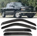 Side Window Visor Rain Guards Wind Deflectors Window Vent for Chevy Suburban Avalanche Silverado 1500 2500/GMC Yukon XL Sierra 1500 2500/Cadillac Escalade ESV Ext Crew Cab Pickup/SUV 4PCS