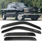 Side Window Visor Rain Guards Wind Deflectors Window Vent for Chevy Suburban Avalanche Silverado 1500 2500/GMC Yukon XL Sierra 1500 2500/Cadillac Escalade ESV Ext Crew Cab Pickup/SUV 4PCS