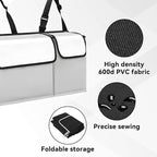 Car Trunk Organizer, Backseat Hanging Large Storage with Adjustable Straps,Waterproof PVC Collapsible Cargo Bag, Car Interior Accessories for Auto SUV MPV (White)