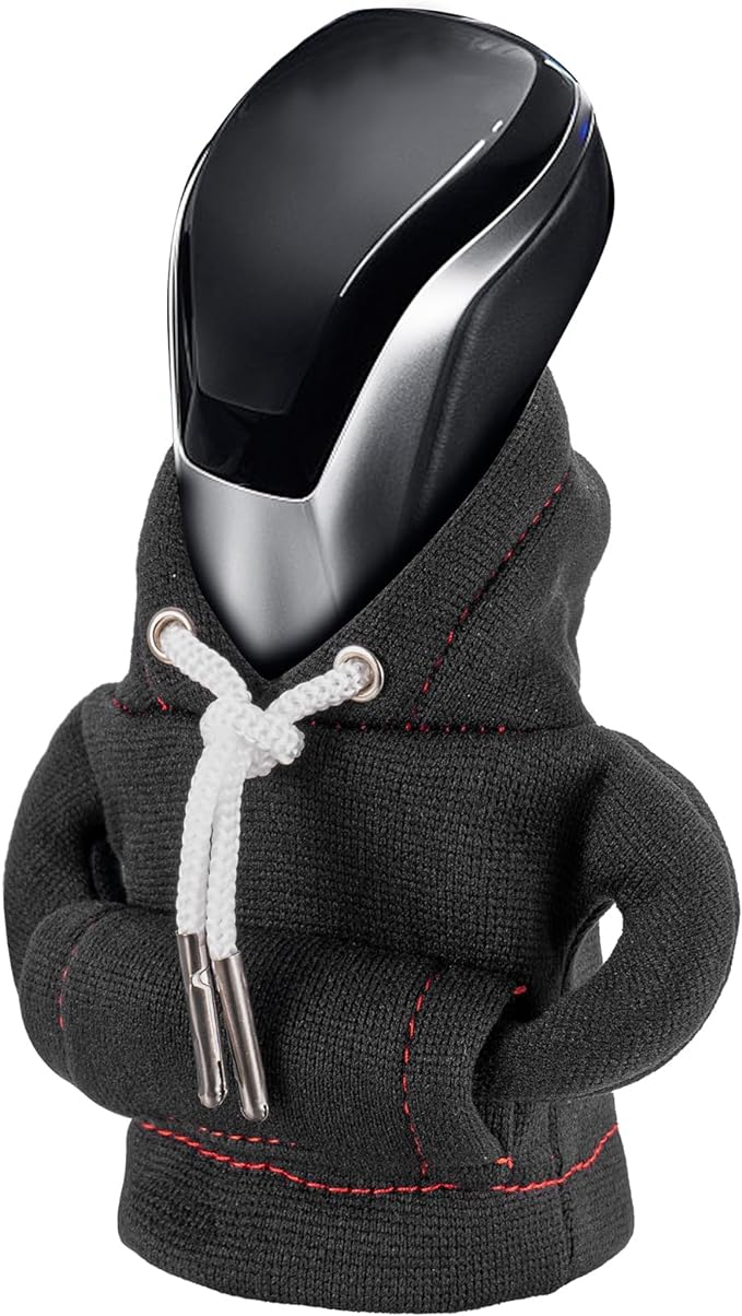 SLLAK Gear Shift Hoodie, Gear Shift Cover, Universal Car Shift Knob Hoodie, Mini Hoodie for Car Shifter, Automotive Interior Cute Gadgets, Car Accessories and Decorations