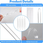 4Pcs Silicone Car Door Edge Guards, Anti-Collision Bumper Guard Protector Clear Strips Protector Universal Car Door Protectors Trim Molding for Sedans SUV Bumper Rearview Mirror (Transparent)