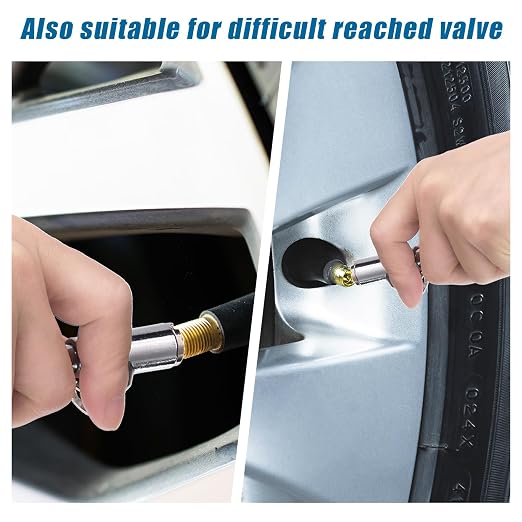 20 Pack Dual Head Tire Pressure Gauge Heavy Duty Air Pressure Tire Gauge for Auto Truck Car RV Van Gage Range 10-150PSI, 1-10Bar (Silver)