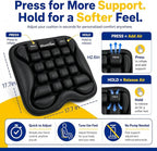Car Seat Cushion for Long Drives, Pressure Relief Seat Pad with Built-in Pump, Adjustable Air Cell Cushion for Truck Drivers, SUV, Office Chair and Wheelchair