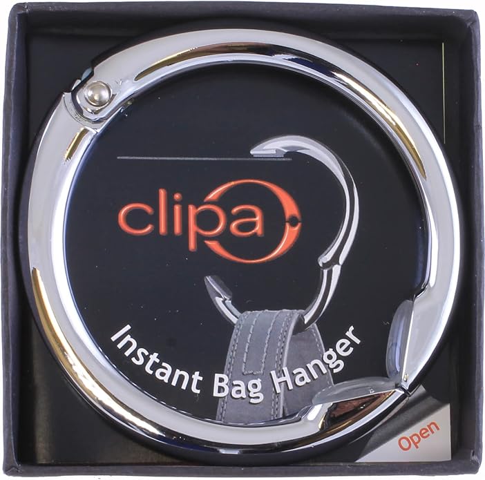 Bag Hanger Collection, The Ring that Opens into a Hook, Auto Closes | Holds 15 kg, Needs only 10mm to Hang a Hand Bag, Easy to Use with One Hand, The Instant Bag Hanger, 3 yr Warranty