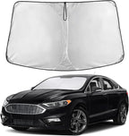 Windshield Sunshade Compatible for Ford Fusion 2013-2019 2020 2021, Sun Visor for Front Windshield & Window Sun Shade Cover, UV Heat Blocker & Protector, Car Accessories