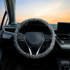 Topography Steering Wheel Cover Auto Leather Steering Wheel Protector, Anti-Slip, Breathable, Absorbing Sweat, Universal Topography Car Accessories 14.5–15 inch,Fit for Most Car, Trucks, SUV