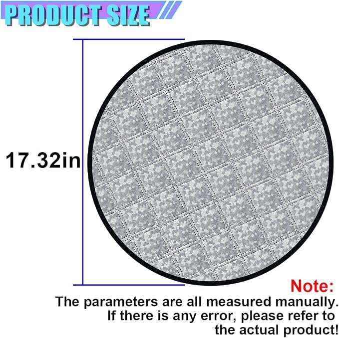 Car Steering Wheel Sun Shade Cover, 17" Diameter Aluminum Film Heat Insulation Car Steering Wheel Protector, Universal Foldable Sun Block Shield for Cars, SUVs, Trucks(Thick)