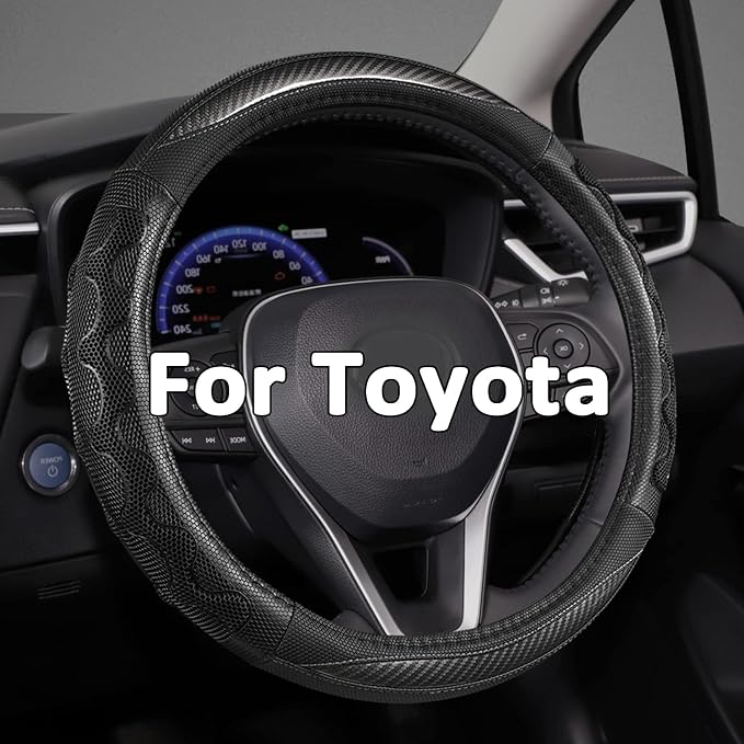 Steering Wheel Cover for Toyota, Auto Car Steering Wheel Cover for Toyota Highlander Rav4 Corolla Camry,Standard Size - Gray