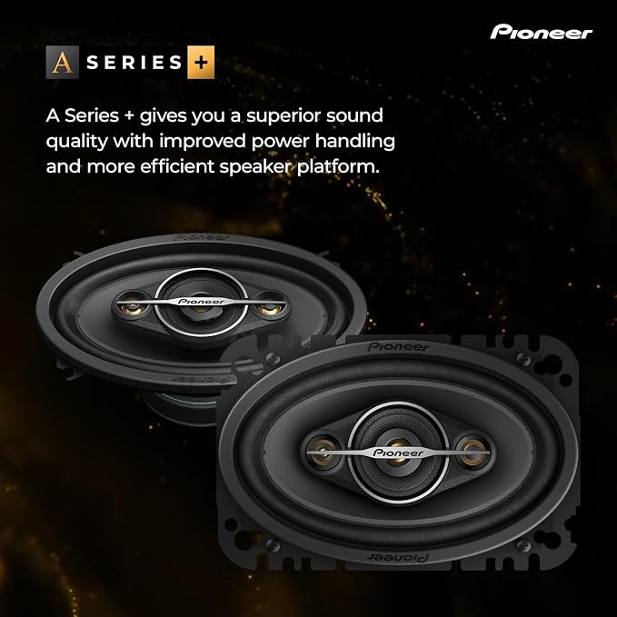 A-Series Standard TS-A4671F 4” x 6” 4-Way Speakers (Pair) – 210W Max, Balanced Sound + Smooth Treble, Enhanced Bass, Great Stock Replacement