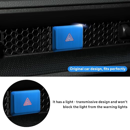 Polodunn for Honda Civic 2022-2025, for Accord/HRV/CRV 2023-2025, for Acura Integra 2023 2024 - Hazard Warning Light Push Button Cover, Emergency Flashers Trim Accessories (Blue)