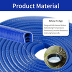 Car Door Edge Guards, 16Ft Rubber Seal Car Door Edge Trim, U Shape Door Edge Protector Guard, Aluminum Weather Proofing Automotive Door Edge Molding, Protection for Most Cars (Blue)