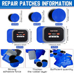 100 Pcs Tire Patches 5 Sizes Rubber Radial Tire Repair Patch Plug Kit Heavy Duty Emergency Repair Tool for Puncture Car Truck Bus Tractor Vehicle Motorcycle 32, 42, 58, 65x80, 85x120 mm