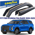 Goodyear Shatterproof in-Channel Window Deflectors for Hyundai Palisade 2020-2025, Rain Guards, Window Visors for Cars, Vent Deflector, Car Accessories, 4 pcs - GY008121