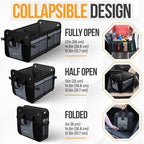 Trunk Organizer For SUV Car Organizer and Storage, Multi-Compartment Storage Bag Car Accessories for Women Men, Perfect Christmas Gifts, 1680D Oxford, Non Slip Bottom, Straps, Soft Cover (50L)