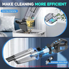 Handheld Vacuum Cordless, 15000PA Strong Suction Hand Held Car Vacuum Cleaner Portable with Multi-Nozzles & Washable Filter, Lightweight Rechargeable Vacuum Cleaner for Home, Car, Office, Pets