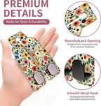 Car Seat Back Storage Hook, Funny Car Purse Hook, Cute Vehicle Storage Organizer for Purses Handbags Colorful Floral Pattern