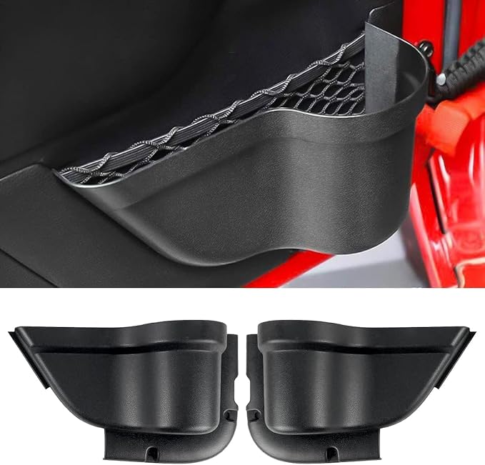 Front Door Side Insert Storage Pockets Box Compatible For Jeep Wrangler JK JKU 2/4 Door 2011-2018