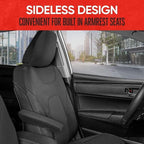 AquaShield Waterproof Front Seat Covers, Black Seat Covers for Cars – Neoprene Front Car Seats Cover, SUV Seat Covers Protector - Car Interior Cover for Auto, Trucks, & Dog Owners