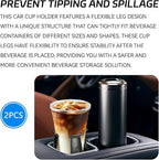 Car Cup Holder Expander, Adjustable Vehicle Energy Drink Holder Insert with Adaptive Clamping Arm Automotive Cups Holders Adapter for Car Slim Cans, Bottle Water Cups, Adhesive Drink Storage Rack