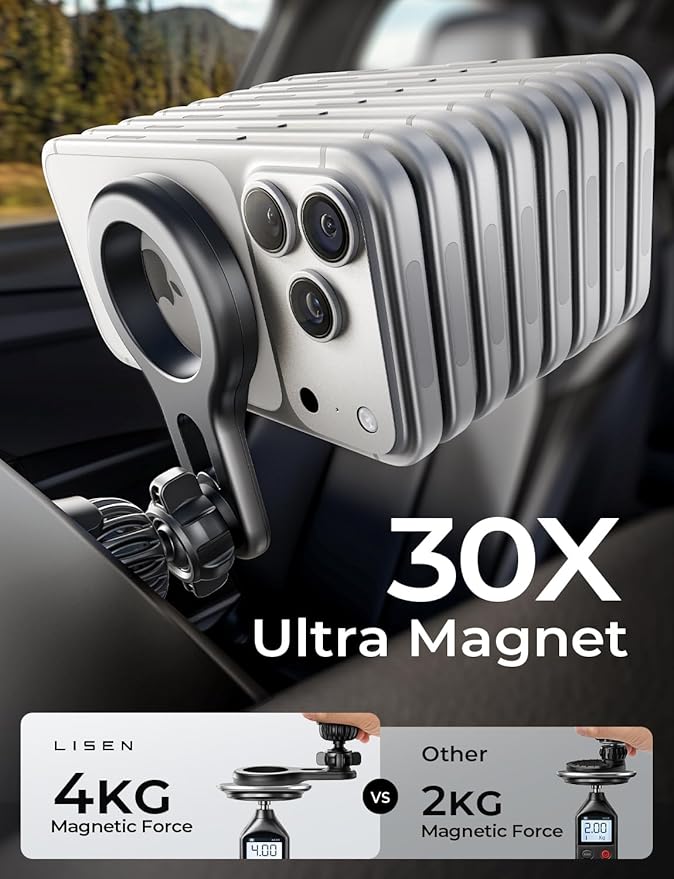 for MagSafe Car Mount, Magnetic Phone Holder for Car Vent Phone Mount, Air Vent Hands Free Phone Mount, Super Magnetic Phone Mount, Gifts Car Phone Holder Magnetic for iPhone 17 Pro Max 16 15