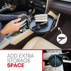 Cup Holder Tray for Car - Adjustable Car Tray Table - Perfect Car Food Tray for Eating with Phone Slot and Swivel Arm - Car Organizer