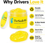 Car Cleaning Gel, Reusable Cleaning Putty for Vents & Gaps, 160g | For air vents, dashboard gaps, cup holders and console buttons; picks up dry dust, crumbs and lint. No water needed.