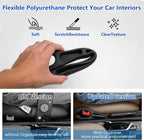 Car Seat Gap Filler Organizer 2Pcs,Car Accessories with Safety Hammer,2 in 1 No Drop Seat Guard with Storage Slot for Phone,Keys,Universal Interior Gap Filler for Cars SUV Truck,Black