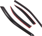 WD2-417 Dark Smoke 4 Pcs Set Window Visor (Outside Mount) Deflector Rain Guard Compatible with 2002-2006 Toyota Camry