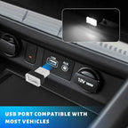 4 PCS USB LED Car Atmosphere Lamp, Mini Night LED Vehicle Trunk Ambient Lighting Kit, Portable Plug-in USB Interface Vehicle Decor Atmosphere Lamp, Interior Car Accessories (White)