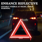 9 Pcs Warning Triangle Dot Approved Foldable Emergency Safety Triangles Reflective Road Safety Triangle with Carrying Case Heavy Base Roadside Warning Sign for Car Truck