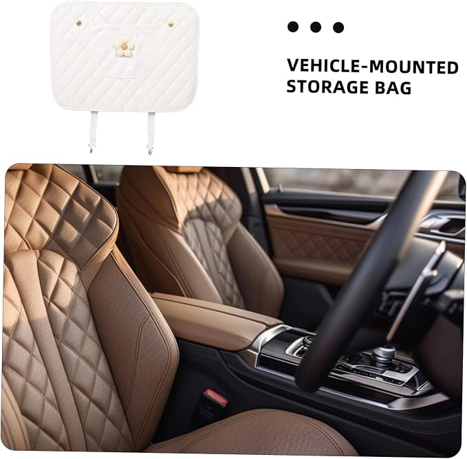 Car Kick Mats Back Seat Protector with Floral Design Anti-kick Seat Back Cover for SUV and Cars Convenient Small Storage Pocket Scratch and Easy Installation