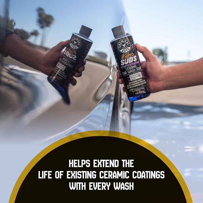 HydroSuds Ceramic, Shine High Foaming Car Wash Soap - Foam Cannon Soap, Works with Foam Guns or Bucket Washes for Cars, Trucks, Motorcycles, RVs, and More, Berry Scent - 16 oz