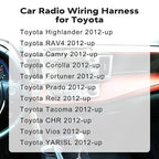 Android Car Stereo Wiring Harness for Toyota | 16Pin ISO Radio Wire Harness Stereo Antenna Kit,USB Connector&Reversing Cable Compatible with 2012-Above Toyota No JBL