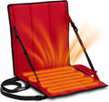 Heated Stadium Seat, Foldable, Lightweight with Carrying Strap, Foam Cushion for Comfort, Adjustable, Back Support, Multi-Functional Use As Stadium Seat or Seat Pad, Red Dyed Solid