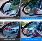 Yusheng 2PCS Mini Blind Spot Mirror, 1.57" Round HD Glass Convex Rear View Mirror, Strong Adhesive for Car (40mm, Frameless)